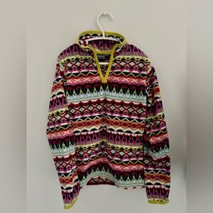 Lands’ End Girls Fleece Quarter-Zip – Size Large (6X–7)